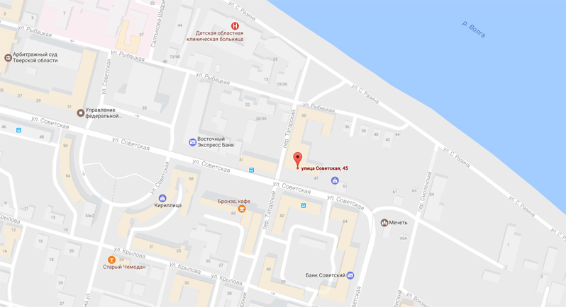 Карта проезда к салону штор и текстильного дизайна Интерьер